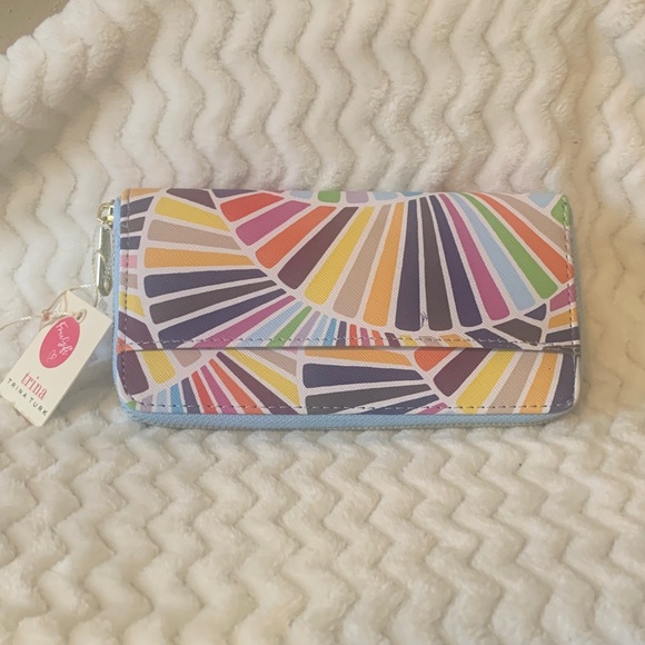 Trina Turk Handbags - Trina Turk Colorful Geometric Zip Wallet NWT
